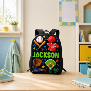Custom Printed Sports Design Backpack for Students and Athletes with Personalized Name