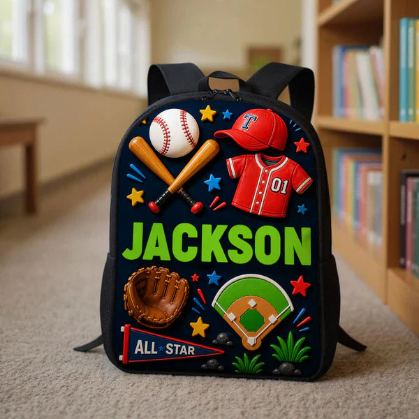 Custom Printed Sports Design Backpack for Students and Athletes with Personalized Name 4 Custom Printed Sports Design Backpack for Students and Athletes with Personalized Name - Image 4