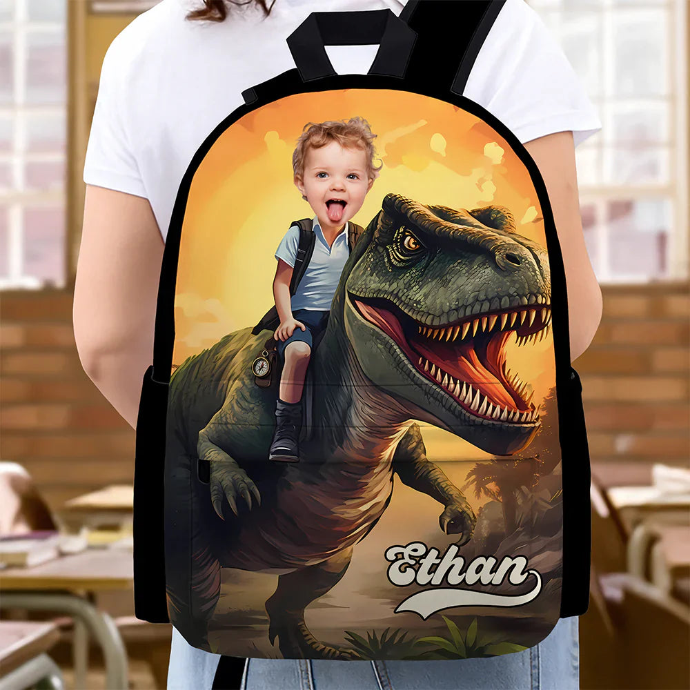 Custom Printed Dinosaur Adventure Backpack for Students with Personalized Name 5 Custom Printed Dinosaur Adventure Backpack for Students with Personalized Name - Image 5