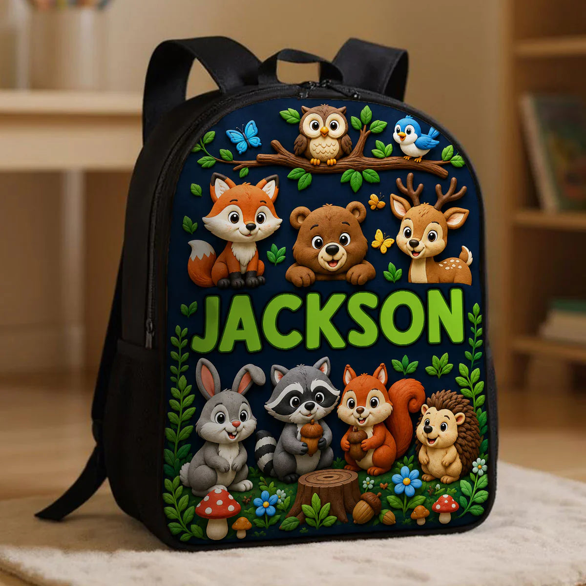 Custom Printed Cute Animal Prints Backpack for Students and Daycare with Personalized Name 6 Custom Printed Cute Animal Prints Backpack for Students and Daycare with Personalized Name - Image 6