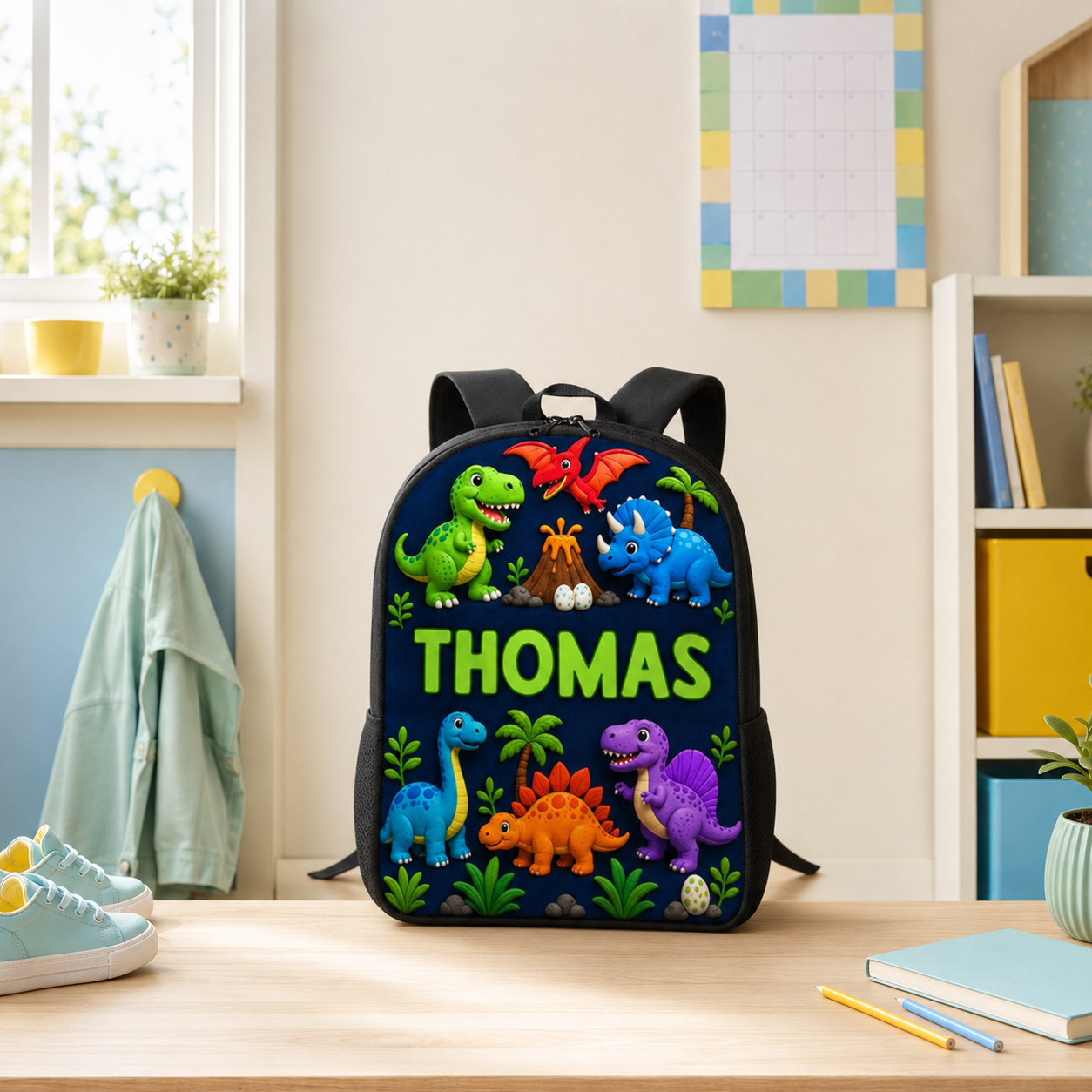 Custom Printed Cute Animal Prints Backpack for Students and Daycare with Personalized Name 1 Custom Printed Cute Animal Prints Backpack for Students and Daycare with Personalized Name