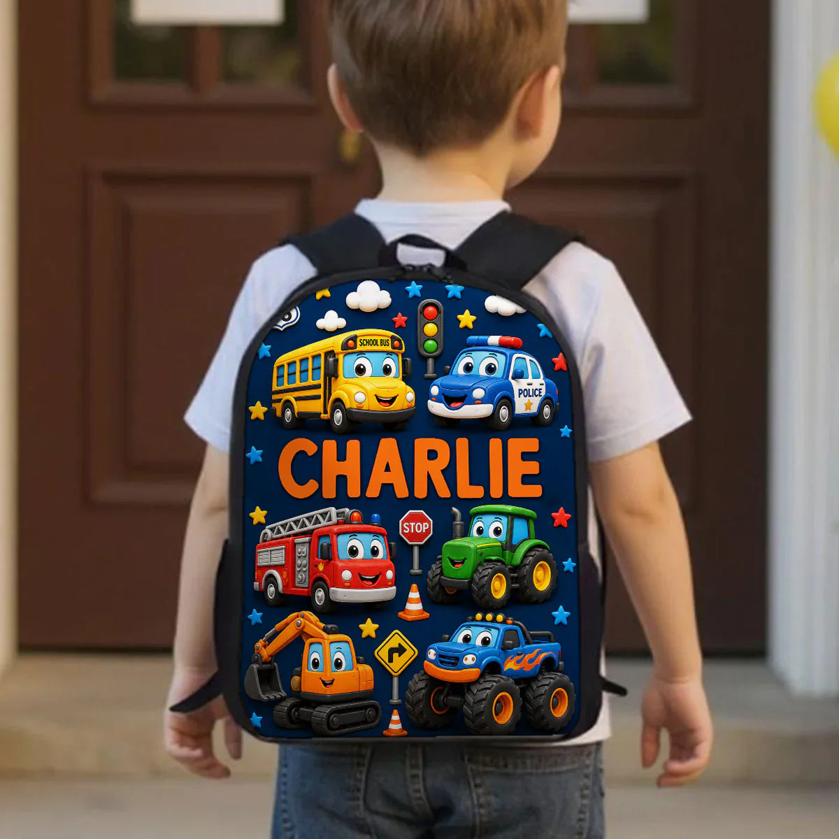 Custom Printed Cute Animal Prints Backpack for Students and Daycare with Personalized Name 4 Custom Printed Cute Animal Prints Backpack for Students and Daycare with Personalized Name - Image 4