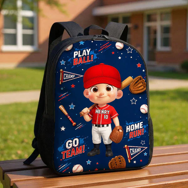 Custom Printed Play Ball Baseball Backpack for Students and Athletes with Personalized Name 6 Custom Printed Play Ball Baseball Backpack for Students and Athletes with Personalized Name - Image 6