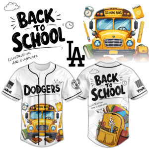 Custom Name And Number Los Angeles Dodgers 2026 Back To School Baseball Jersey for Baseball Fans
