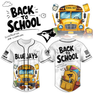 Custom Name And Number Toronto Blue Jays 2026 Back To School Baseball Jersey for Baseball Fans