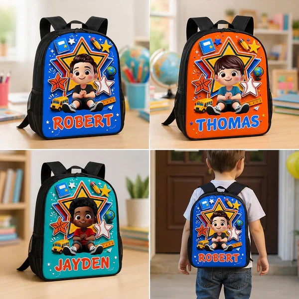 Custom Printed Classroom Style Backpack for Students with Personalized Name 6 Custom Printed Classroom Style Backpack for Students with Personalized Name - Image 6