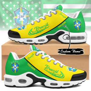 Custom Name Brazil Football Global Soccer Event 2026 Air Cushion Sneakers