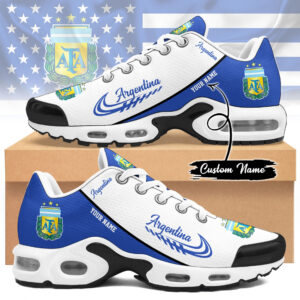 Custom Name Argentina Football Global Soccer Event 2026 Air Cushion Sneakers
