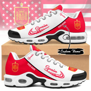 Custom Name Spain Football Global Soccer Event 2026 Air Cushion Sneakers