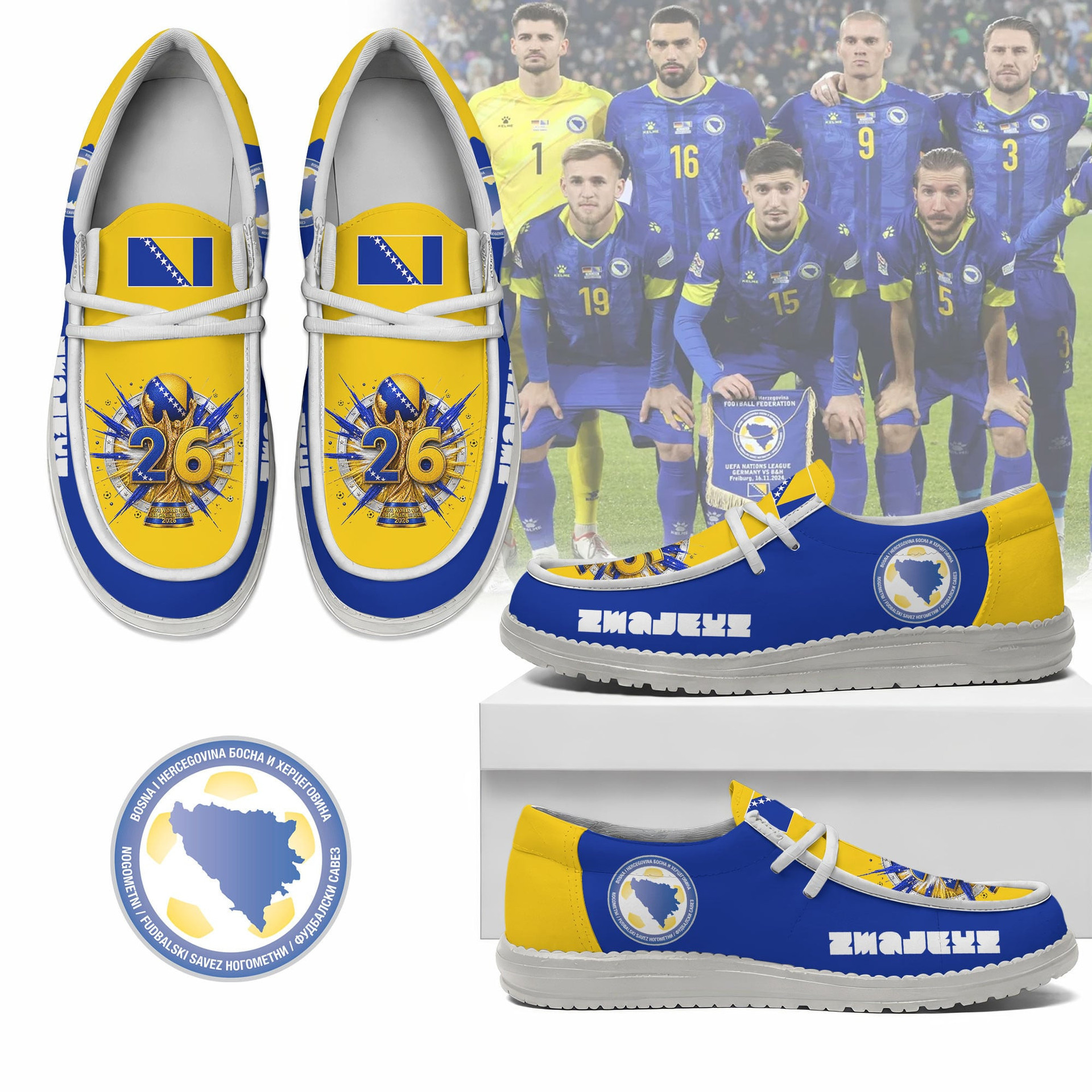 Global Soccer Event 2026 Bosnia And Herzegovina Soccer Team Hey Dude Shoes 1 Global Soccer Event 2026 Bosnia And Herzegovina Soccer Team Hey Dude Shoes