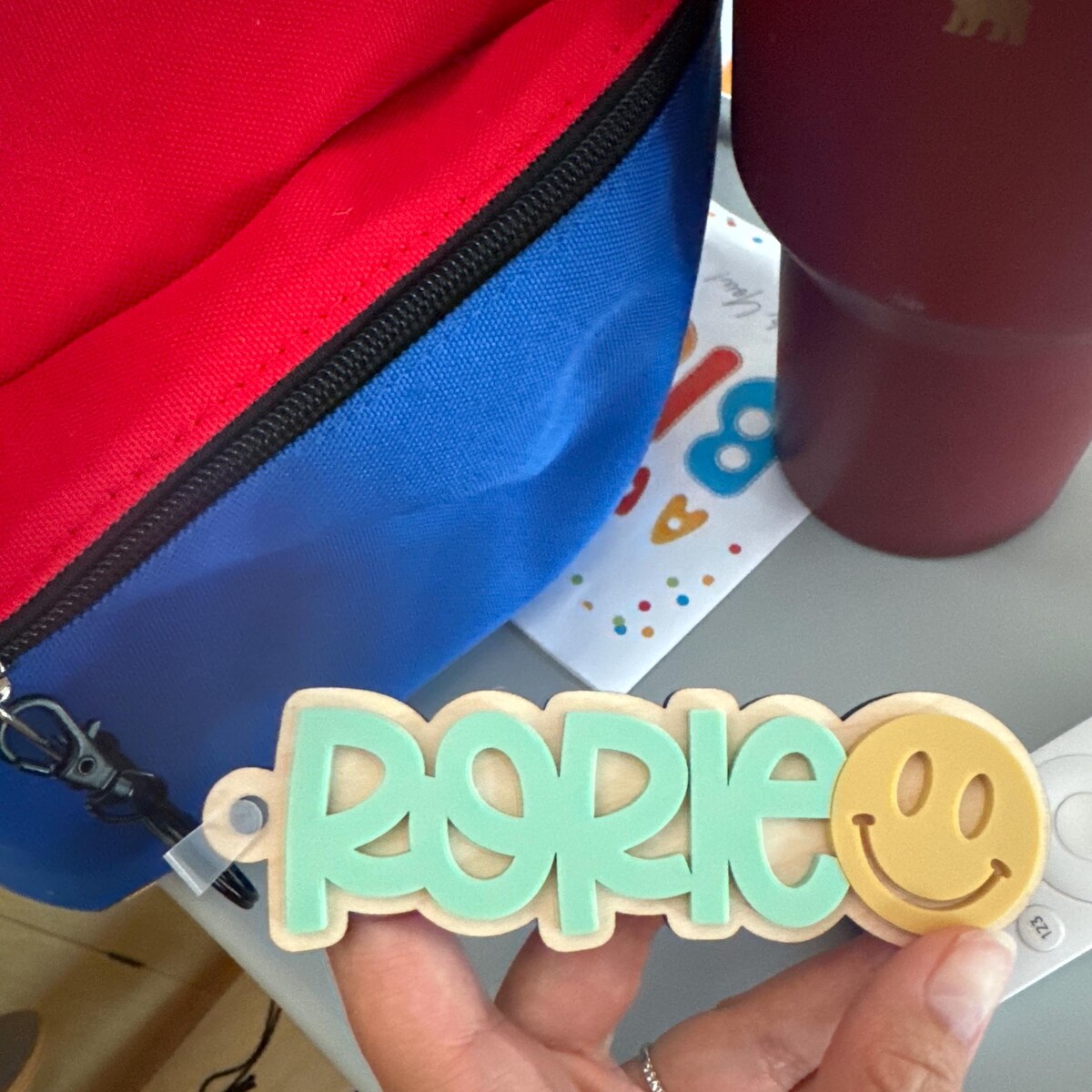 Custom 3D Layered Pastel Name Keychain for Bags and Totes with Decorative Charm 2 Custom 3D Layered Pastel Name Keychain for Bags and Totes with Decorative Charm - Image 2
