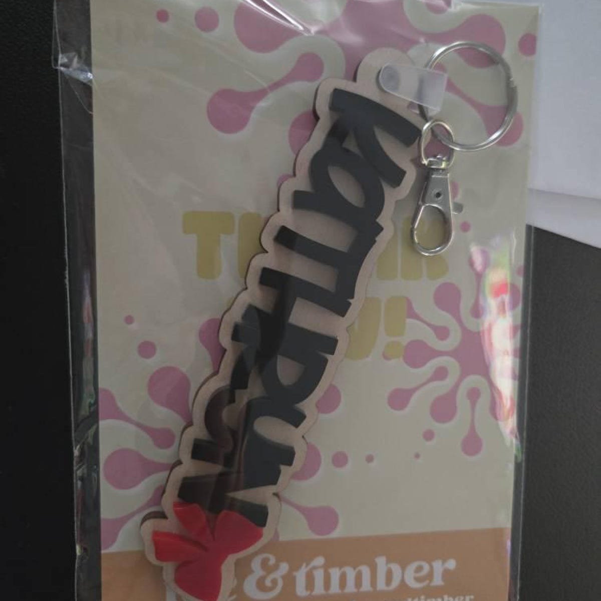Custom 3D Layered Acrylic Name Keychain for Everyday Backpacks with Decorative Charm 4 Custom 3D Layered Acrylic Name Keychain for Everyday Backpacks with Decorative Charm - Image 4