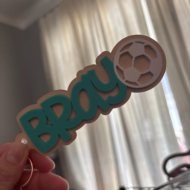 Custom 3D Layered Wood Name Keychain for Everyday Bags and Keys with Decorative Charm 3 Custom 3D Layered Wood Name Keychain for Everyday Bags and Keys with Decorative Charm - Image 3