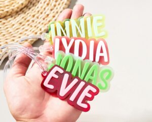 Unique Custom 3D Layered Translucent Bag Tag for Everyday Backpacks and Travel Luggage