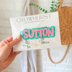 Personalized 3D Layered Pastel Name Tag for Daily Totes and Travel Luggage