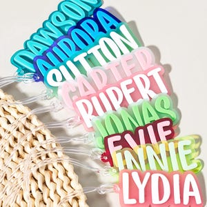 Custom 3D Layered Translucent Acrylic Name Tag for Backpacks and Travel Luggage