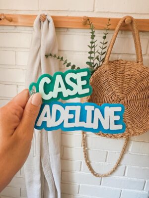 Vibrant Custom 3D Layered Name Tag for Backpacks and Travel Luggage