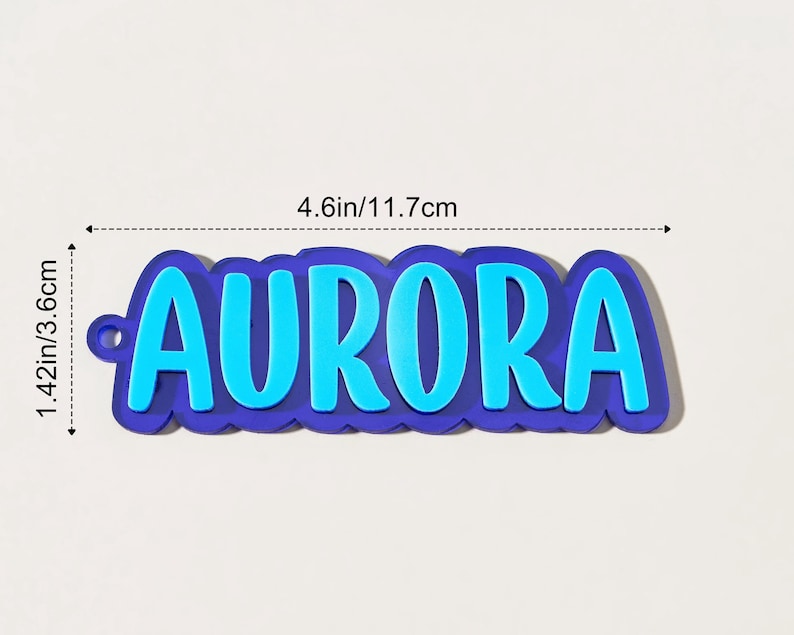 Custom Vibrant 3D Layered Acrylic Name Tag for Everyday Bags and Travel Luggage 2 Custom Vibrant 3D Layered Acrylic Name Tag for Everyday Bags and Travel Luggage - Image 2