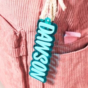 Custom 3D Layered Translucent Name Tag for Backpacks and Travel Bags