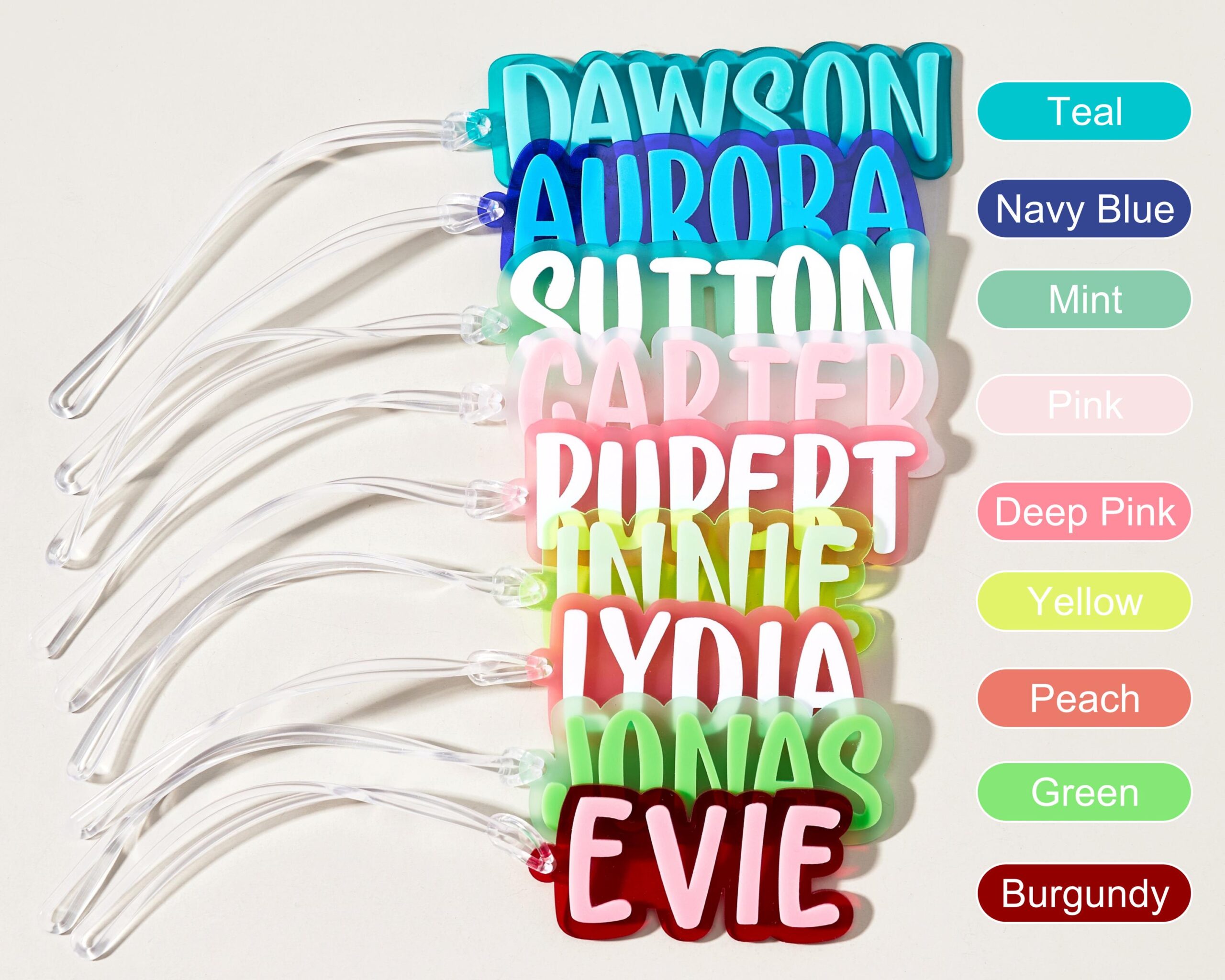 Custom Vibrant 3D Layered Acrylic Name Tag for Everyday Bags and Travel Luggage 3 Custom Vibrant 3D Layered Acrylic Name Tag for Everyday Bags and Travel Luggage - Image 3