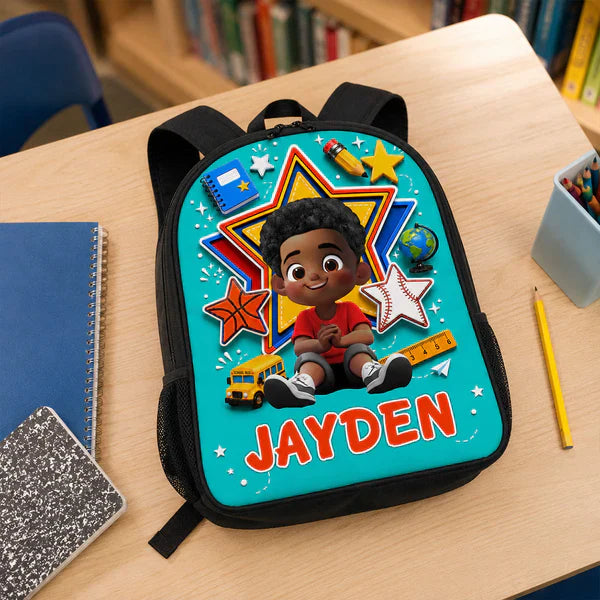 Custom Printed Classroom Style Backpack for Students with Personalized Name 3 Custom Printed Classroom Style Backpack for Students with Personalized Name - Image 3
