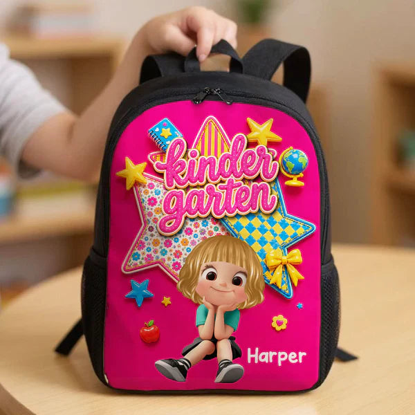 Custom Printed Cute Cartoon Student Backpack for School with Personalized Name 4 Custom Printed Cute Cartoon Student Backpack for School with Personalized Name - Image 4