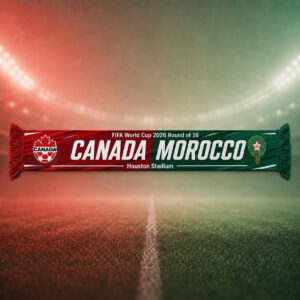 Global Soccer Event 2026 Canada Vs Maroc Scarf Version 3