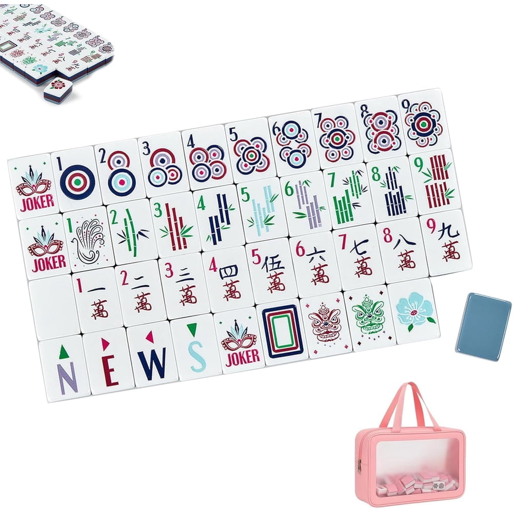Purple American Mahjong Set - 160 Acrylic Tiles, Mat, Storage Bag & Accessories 8 Purple American Mahjong Set - 160 Acrylic Tiles, Mat, Storage Bag & Accessories - Image 8