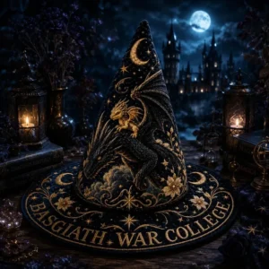 Dark Academia Dragon Celestial Quilted Witch Hat