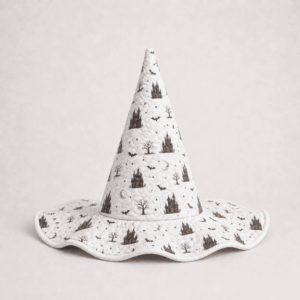 Haunted Castle Gothic Halloween Quilted Witch Hat