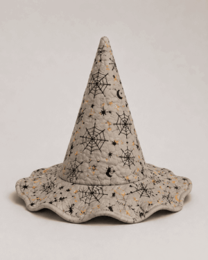 Vintage Spiderweb Gothic Quilted Witch Hat