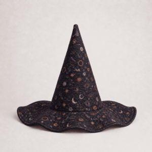 Cosmic Planet Moon Dark Quilted Witch Hat