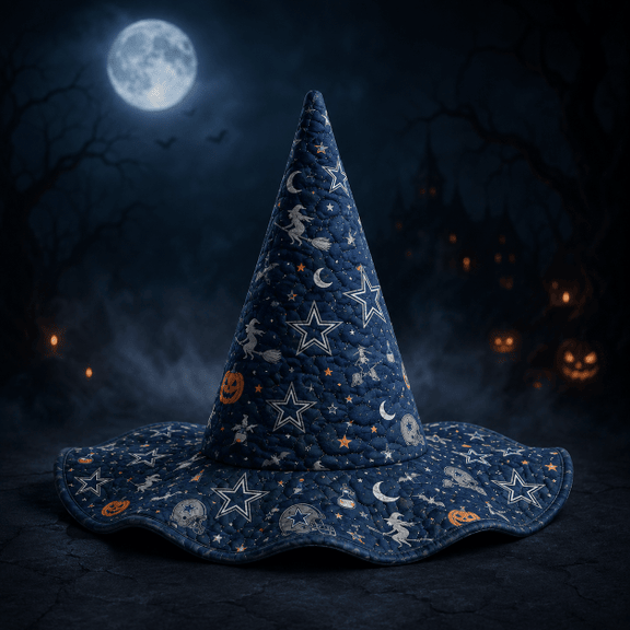 Dallas Cowboys Halloween Celestial Quilted Witch Hat 1 Dallas Cowboys Halloween Celestial Quilted Witch Hat