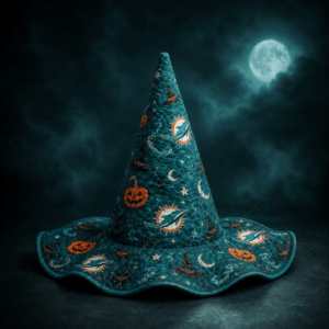 Miami Dolphins Halloween Quilted Witch Hat