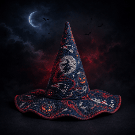 New England Patriots Halloween Quilted Witch Hat 1 New England Patriots Halloween Quilted Witch Hat