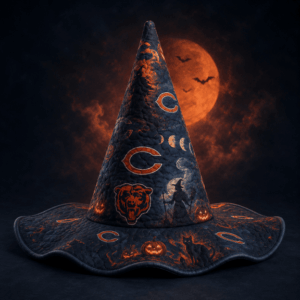 Chicago Bears Halloween Quilted Witch Hat