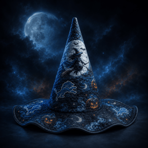 Detroit Lions Halloween Quilted Witch Hat 1 Detroit Lions Halloween Quilted Witch Hat