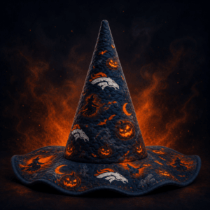 Denver Broncos Halloween Quilted Witch Hat