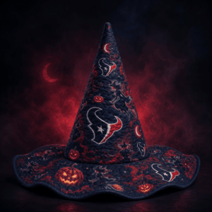Houston Texans Halloween Moon Pumpkin Quilted Witch Hat
