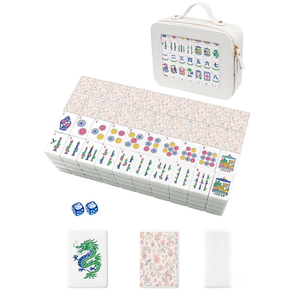 Pastel Moroccan American Mahjong Set - 160 Acrylic Tiles, Mat, Storage Bag & Accessories 1 Pastel Moroccan American Mahjong Set - 160 Acrylic Tiles, Mat, Storage Bag & Accessories