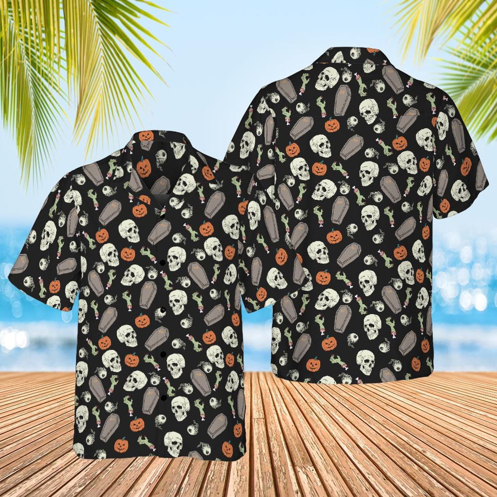 Unisex Gothic Halloween 2026 Spooky Pumpkin Hawaiian Shirt for Halloween Fans 1 Unisex Gothic Halloween 2026 Spooky Pumpkin Hawaiian Shirt for Halloween Fans