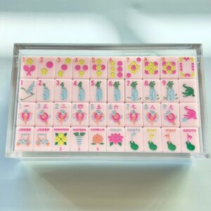 Classic Club American Mahjong Set - 160 Acrylic Tiles, Mat, Storage Bag & Accessories