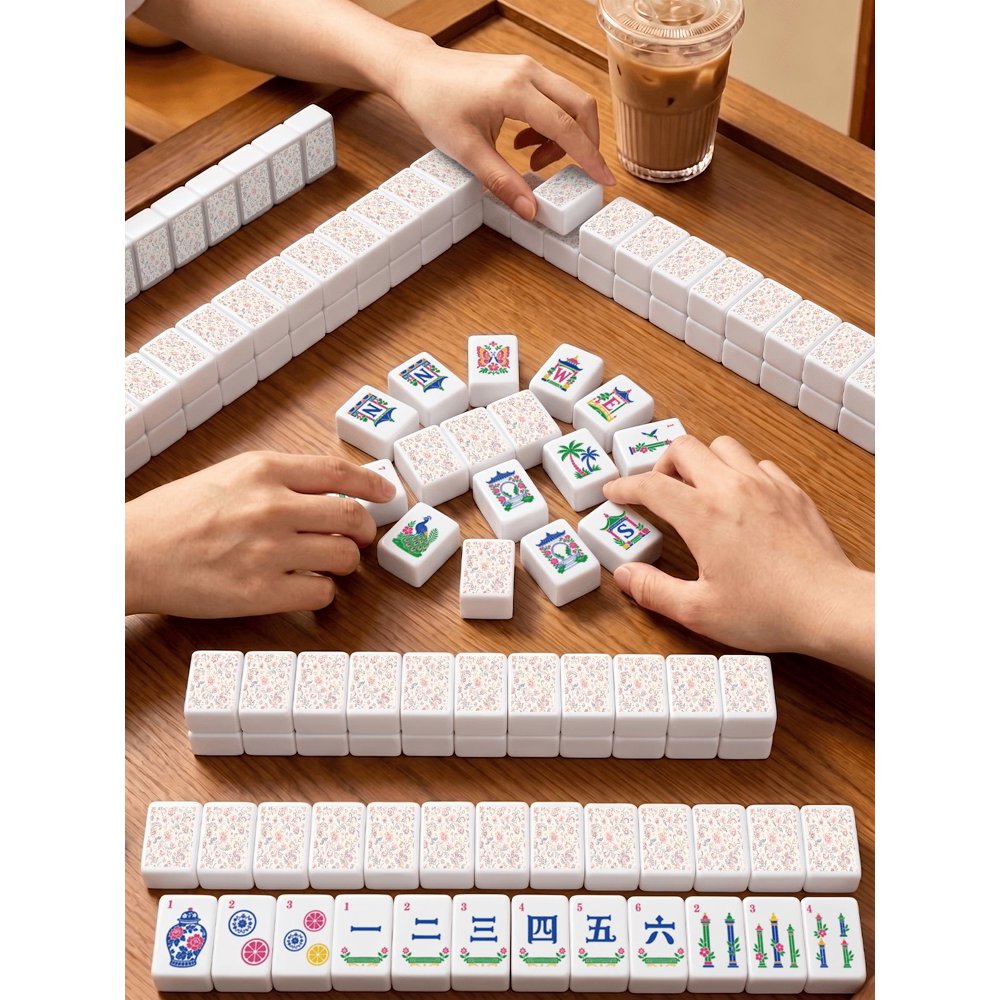 Pastel Moroccan American Mahjong Set - 160 Acrylic Tiles, Mat, Storage Bag & Accessories 2 Pastel Moroccan American Mahjong Set - 160 Acrylic Tiles, Mat, Storage Bag & Accessories - Image 2