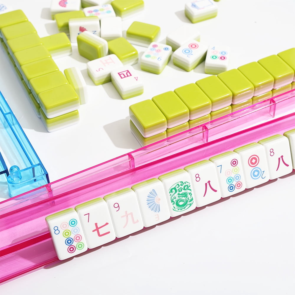 Green Casual American Mahjong Set - 160 Acrylic Tiles, Mat, Storage Bag & Accessories 5 Green Casual American Mahjong Set - 160 Acrylic Tiles, Mat, Storage Bag & Accessories - Image 5