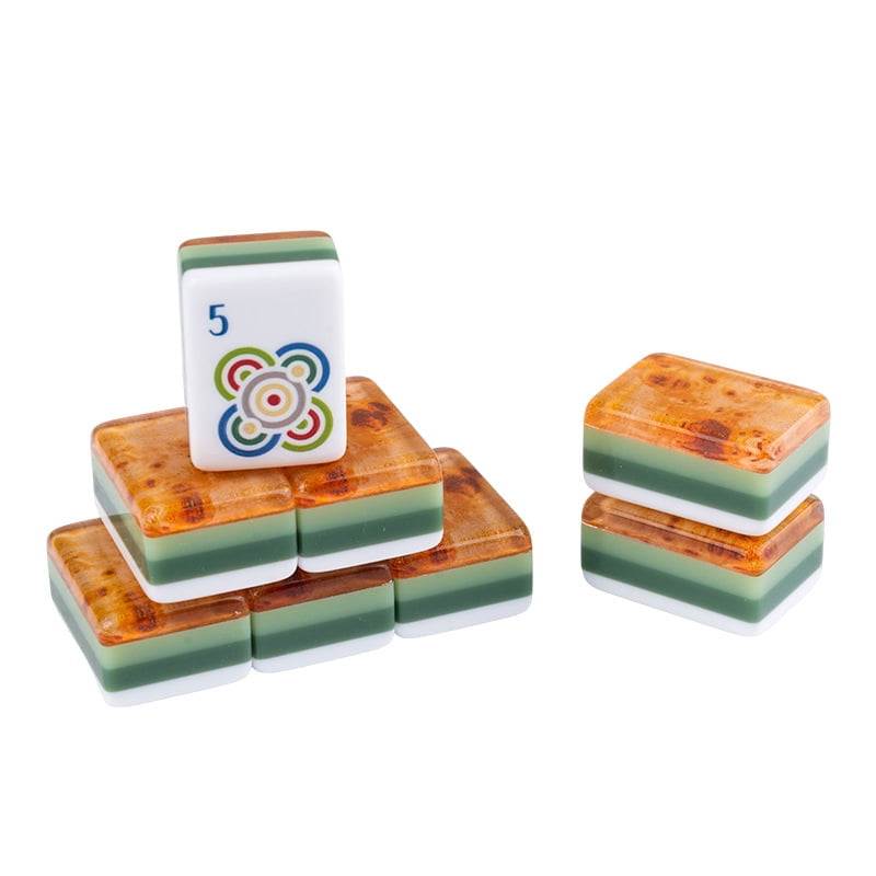 Wood Grain American Mahjong Set - 160 Acrylic Tiles, Mat, Storage Bag & Accessories 3 Wood Grain American Mahjong Set - 160 Acrylic Tiles, Mat, Storage Bag & Accessories - Image 3