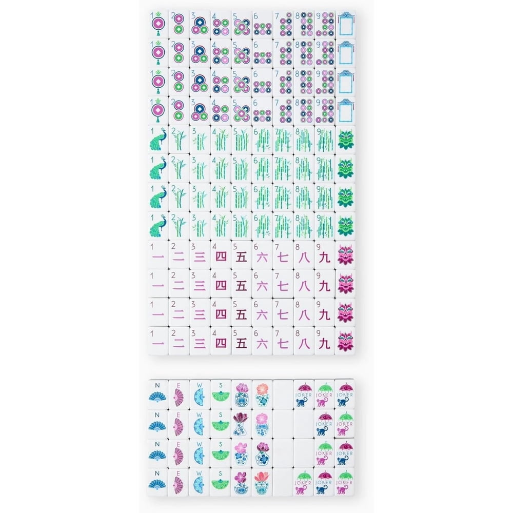 Purple American Mahjong Set - 160 Acrylic Tiles, Mat, Storage Bag & Accessories 2 Purple American Mahjong Set - 160 Acrylic Tiles, Mat, Storage Bag & Accessories - Image 2
