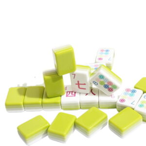 Green Casual American Mahjong Set - 160 Acrylic Tiles, Mat, Storage Bag & Accessories