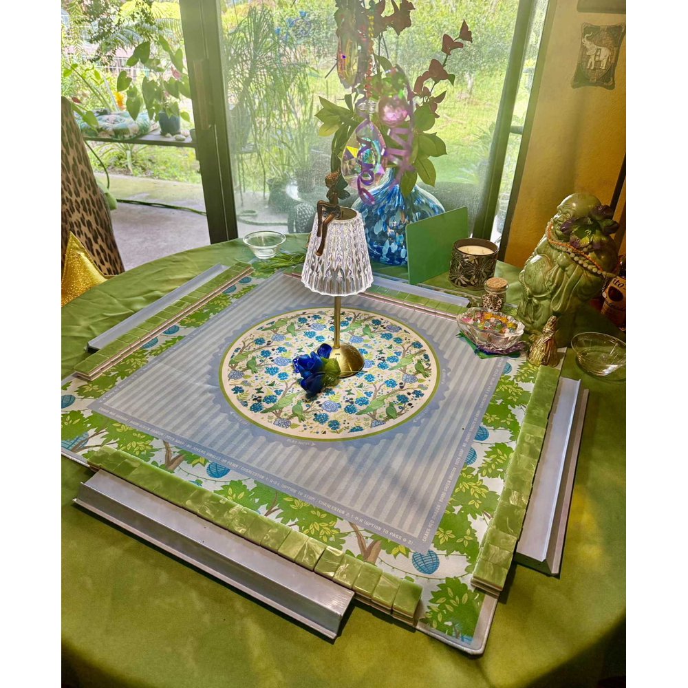 Jade Green American Mahjong Set - 160 Acrylic Tiles, Mat, Storage Bag & Accessories 4 Jade Green American Mahjong Set - 160 Acrylic Tiles, Mat, Storage Bag & Accessories - Image 4