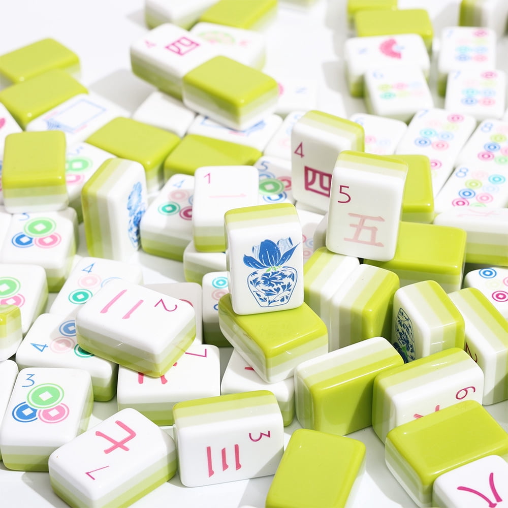 Green Casual American Mahjong Set - 160 Acrylic Tiles, Mat, Storage Bag & Accessories 4 Green Casual American Mahjong Set - 160 Acrylic Tiles, Mat, Storage Bag & Accessories - Image 4