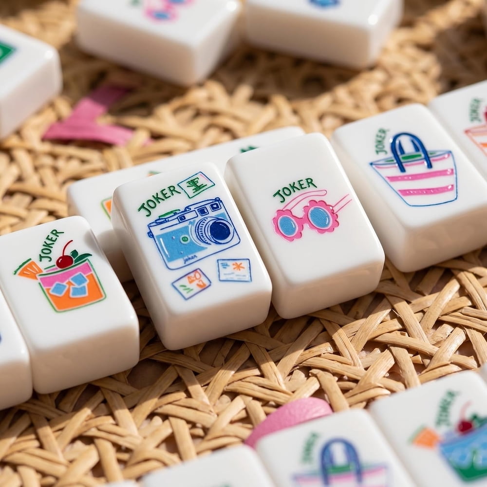 Summer Travel American Mahjong Set - 160 Acrylic Tiles, Mat, Storage Bag & Accessories 5 Summer Travel American Mahjong Set - 160 Acrylic Tiles, Mat, Storage Bag & Accessories - Image 5